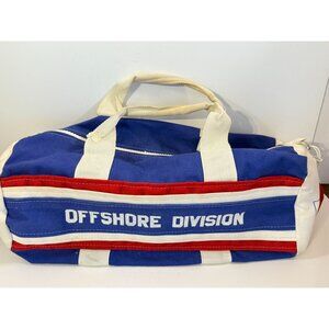 Vintage Exxon Company Offshore Division Canvas Duffel Bag READ Previous Owner